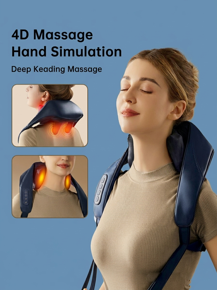 PulseNova Cordless Shiatsu Neck And Back Massager