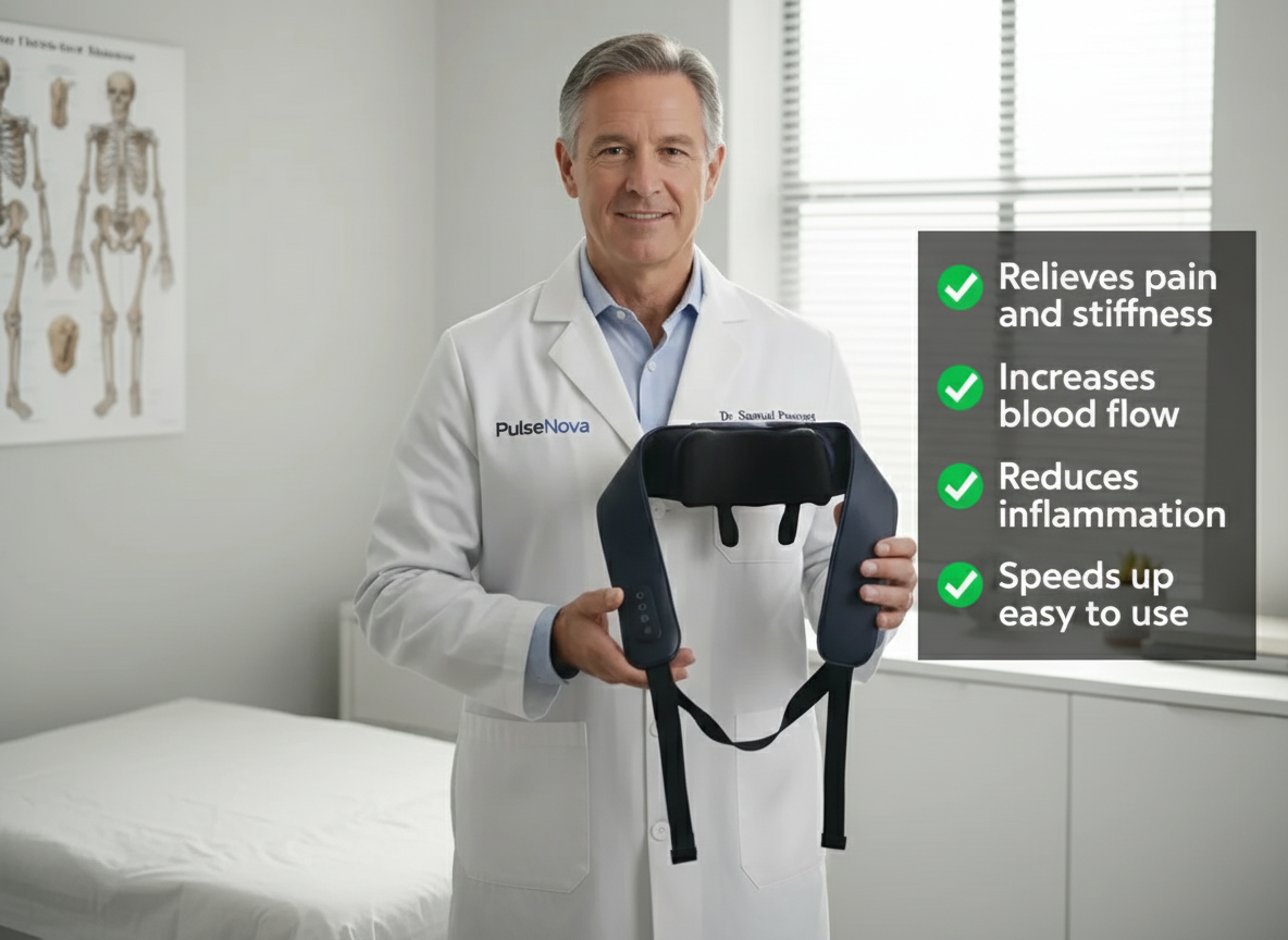 PulseNova Cordless Shiatsu Neck And Back Massager