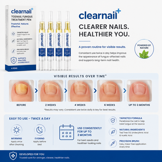 Clearnail Fungus Repair Pens 25% Undecylenic Acid Fine Brush Applicator